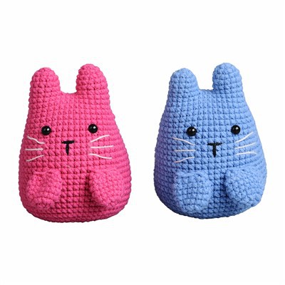 Háčkovaný plyšový mačka